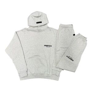 Fear Of God Essentials Light Oatmeal Hoodie/Sweatpants Set